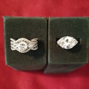 2 Silver Rings both size 6